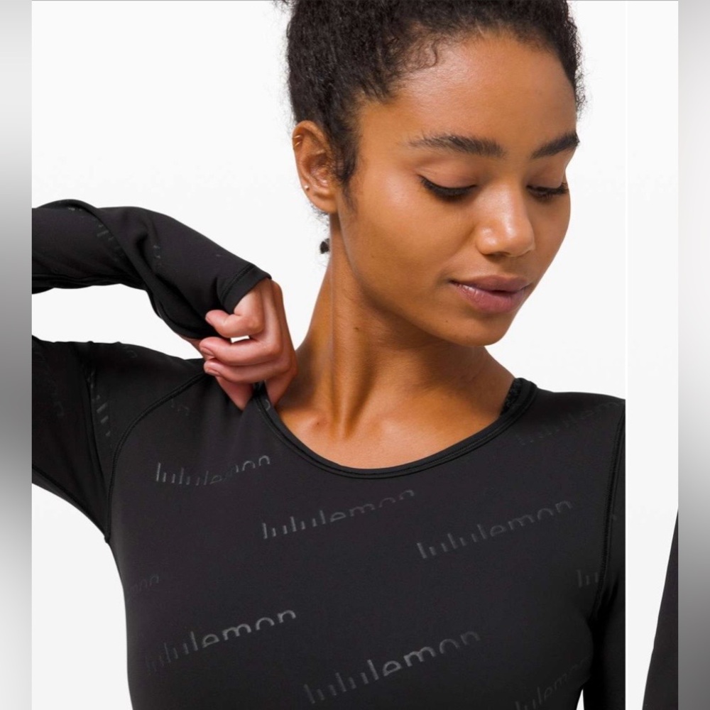 NWT Lululemon Wunder Train Cropped Long Sleeve – Special Edition (Emboss) Size 6